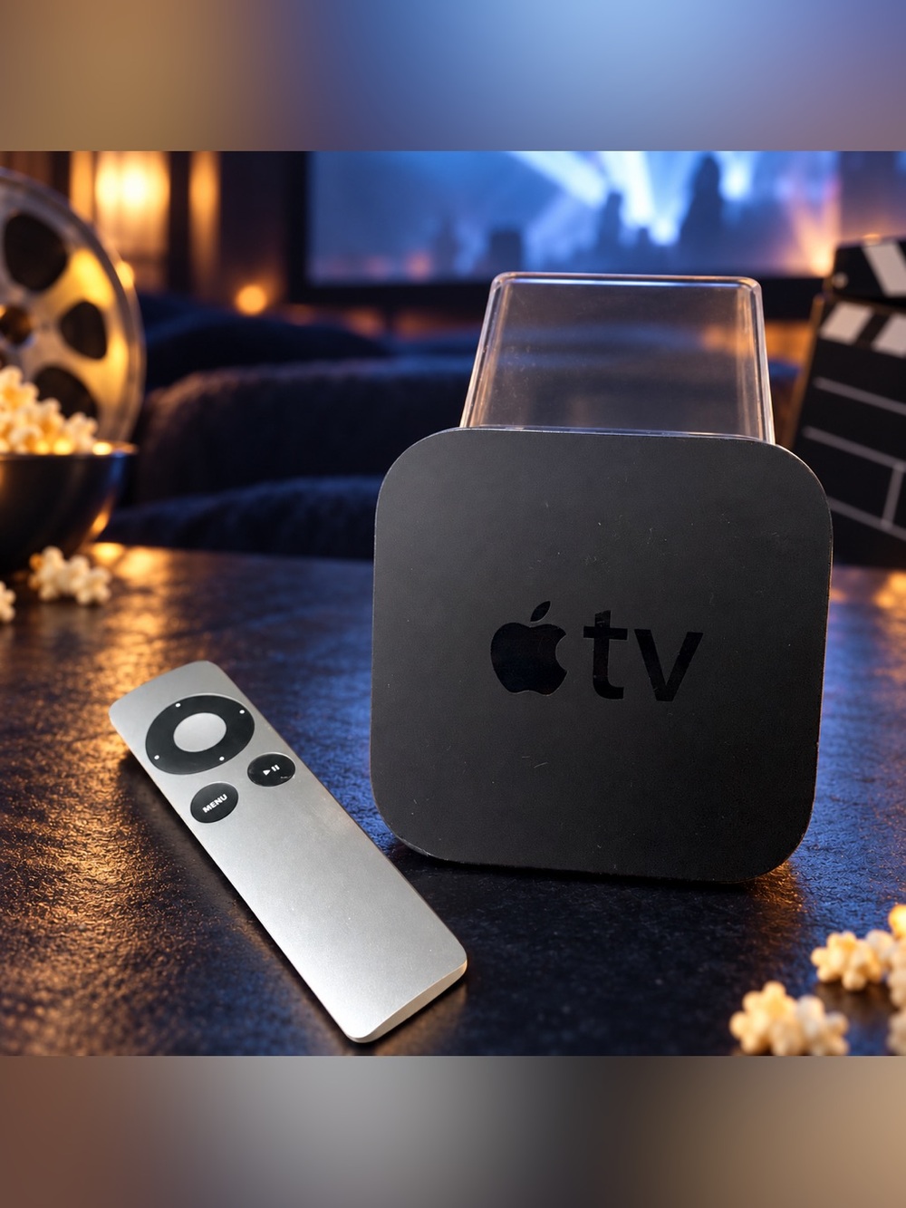 Apple TV (3rd Generation) A1427 with Aluminum Remote — Untested
